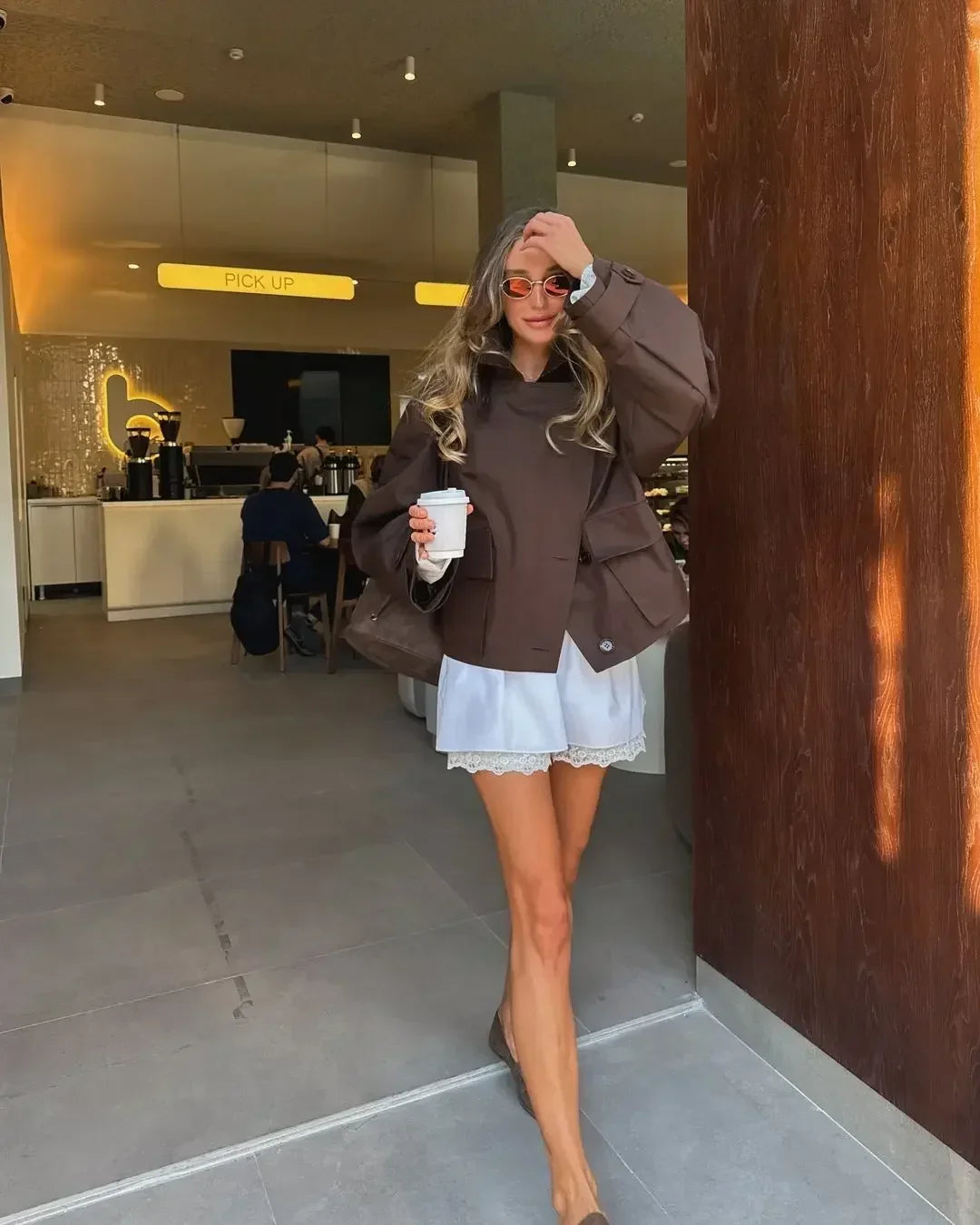Calista Cropped Trench Coat