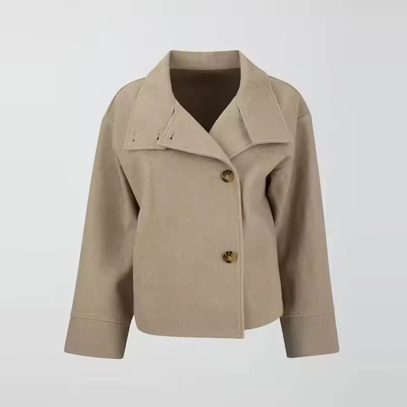 Rosalia Elegant Jacket with Stand Collar Autumn Style