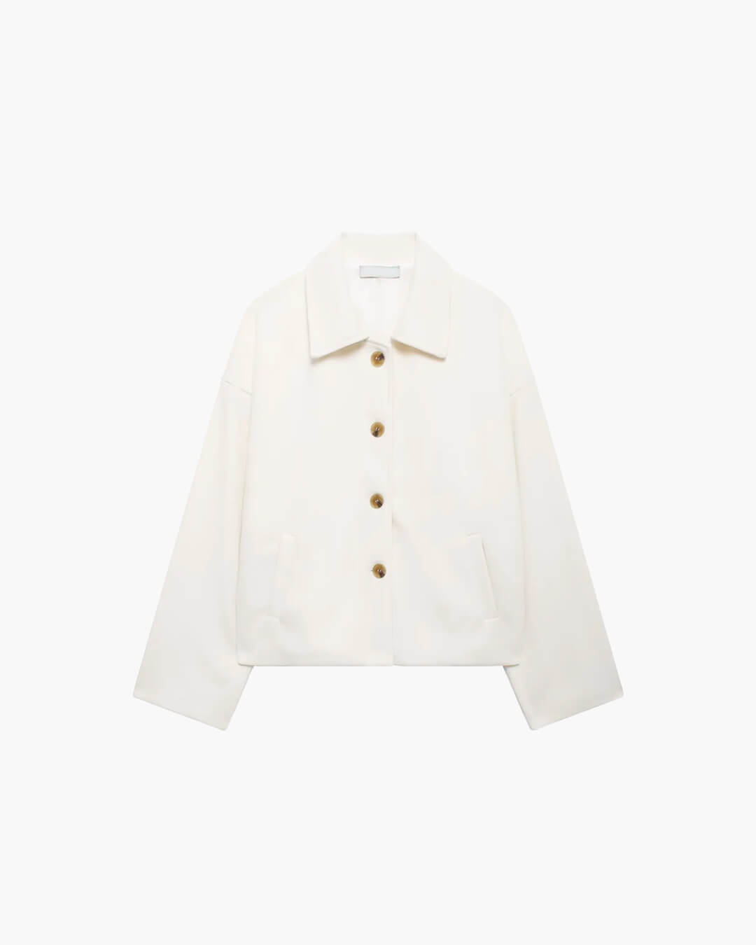 SEAME - Briana - Stylish Women's Coat with Long Sleeves for Autumn Comfort White XS