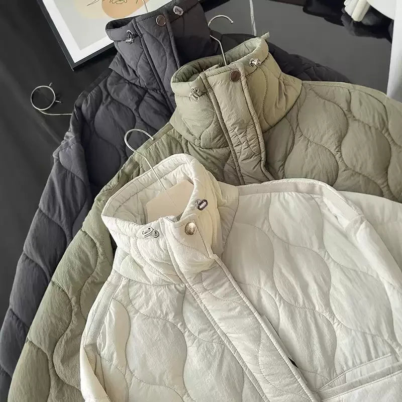 SEAME - Jessica - Women's Winter Coat with High Collar, Pockets & Loose Fit Black XS