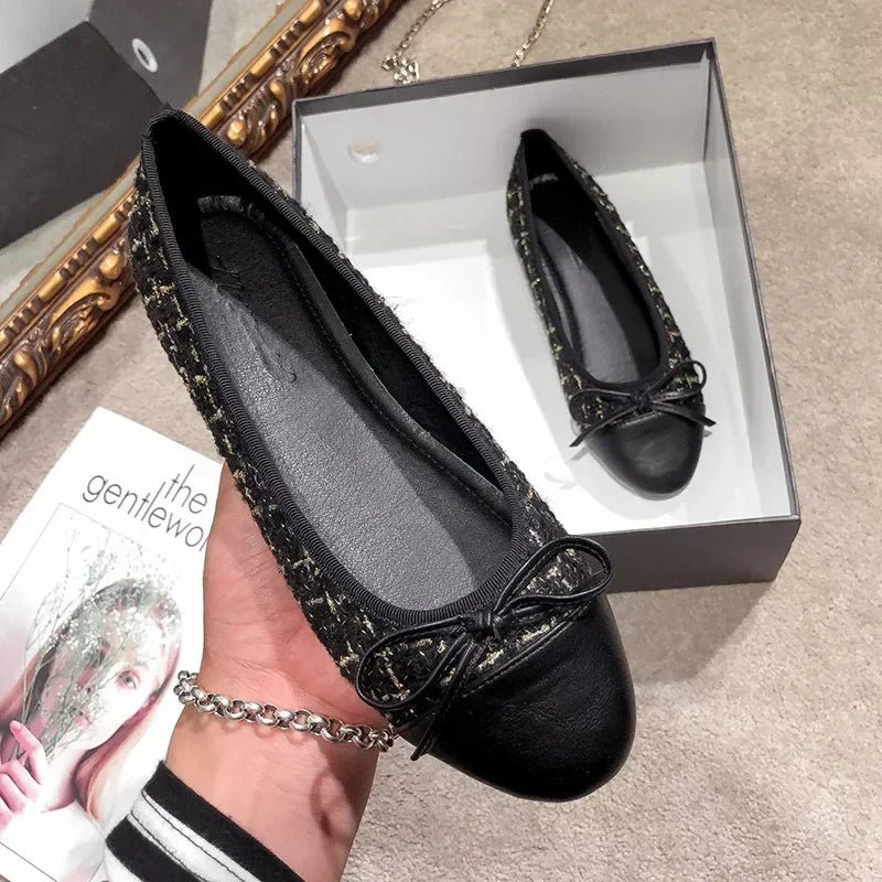 SEAME - Marina - Women's Loafers with Stylish Bow Design for Comfort and Versatility Black 38