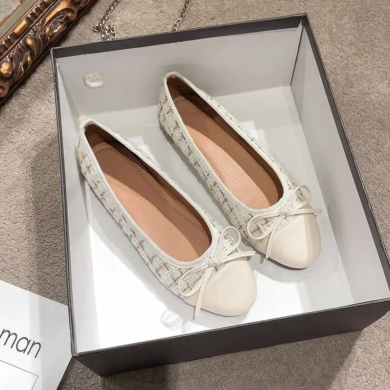 SEAME - Marina - Women's Loafers with Stylish Bow Design for Comfort and Versatility White 35