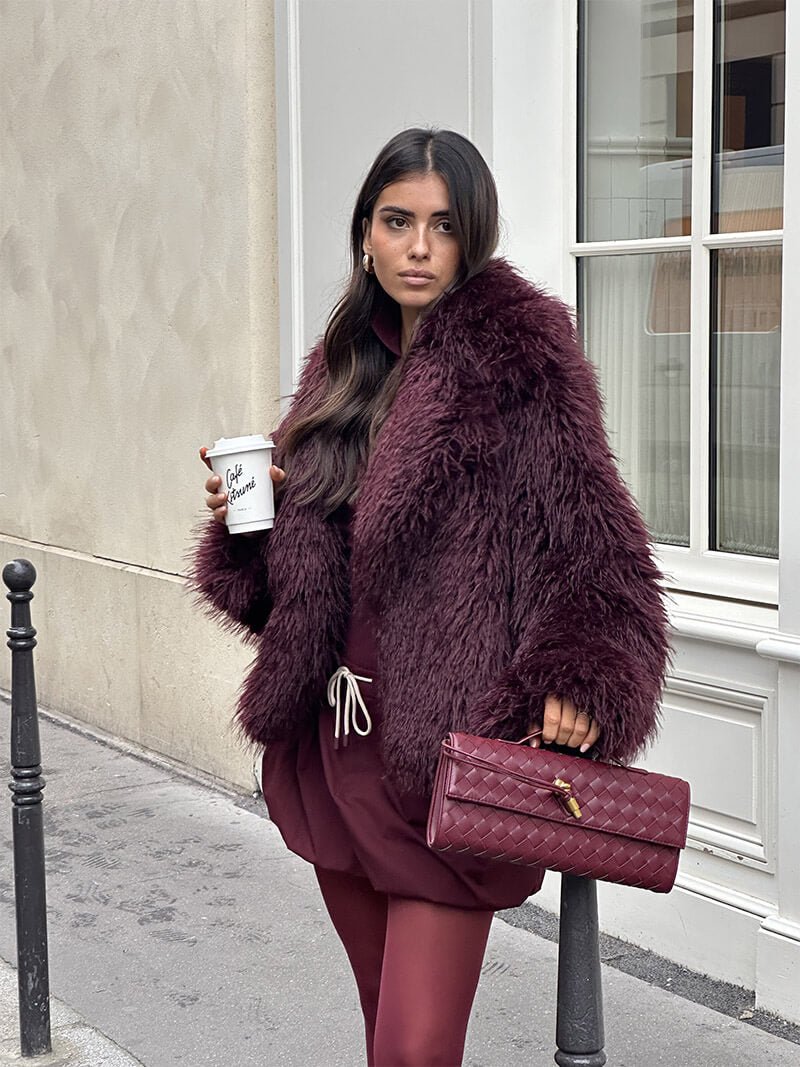 SEAME - Rhea - Burgundy Womens Skirt | Retro Fall Outerwear XS