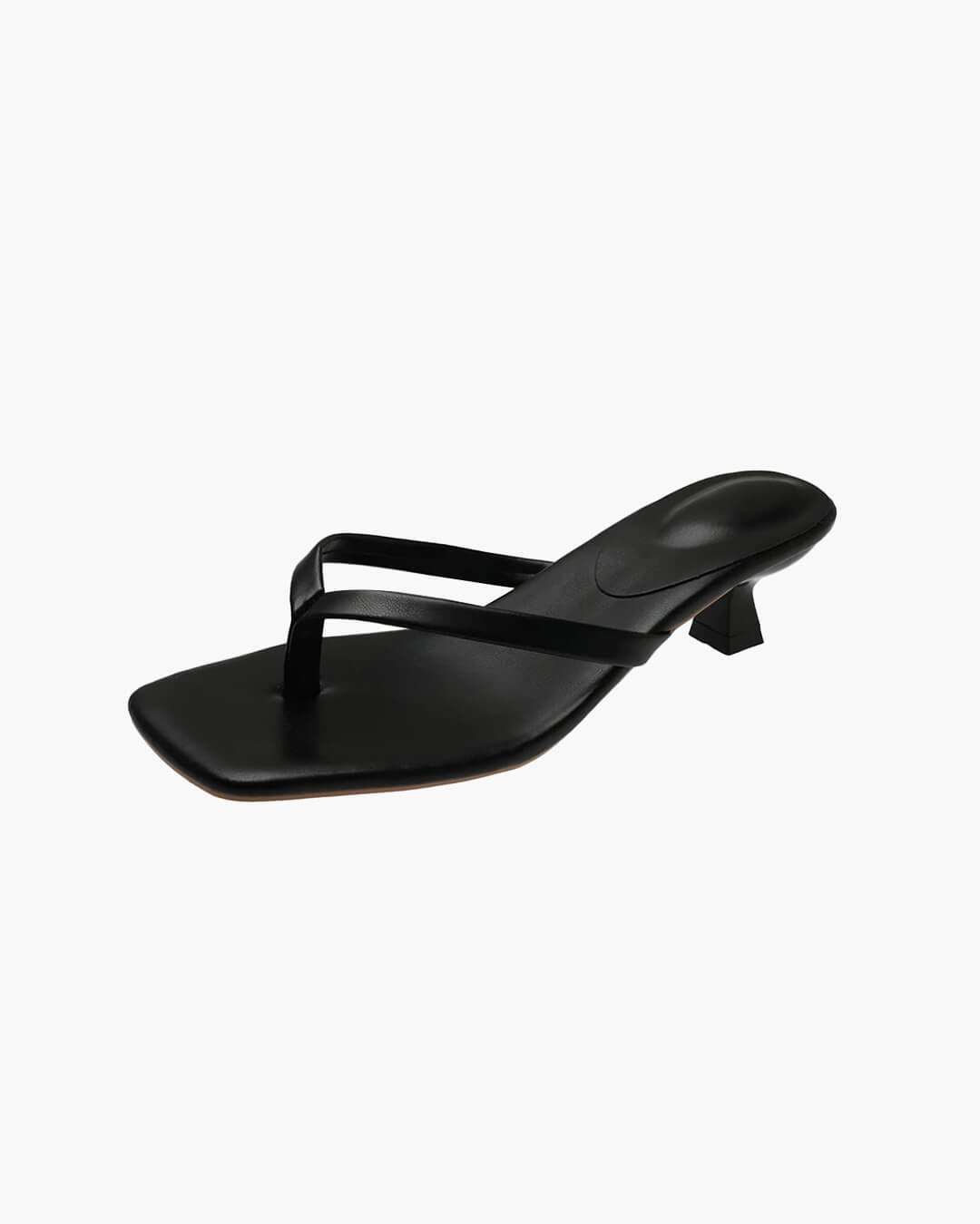 SEAME - Thalia - Women's Sandals with Stylish Clip Toe Design & Low Heel Comfort Black 35