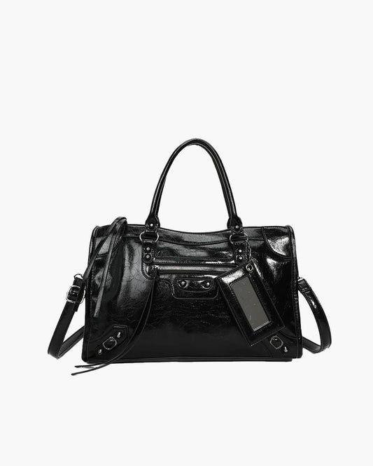 SEAME - Carmela - Stylish Handbag with Spacious Interior & Minimalist Design Black