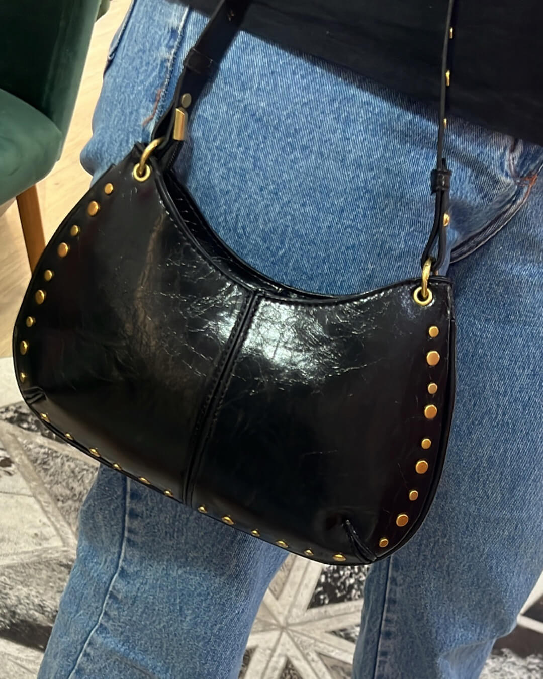 SEAME - Claudia Vegan Leather Bag Black Regular