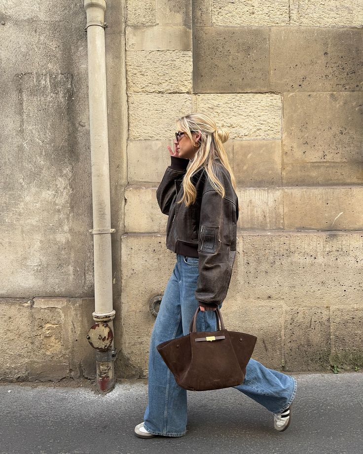 SEAME - Gretchen Suede Bag Dark Brown