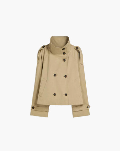 SEAME - Jam - Double Breasted Belted Waist Trench Coat for Women Beige XS