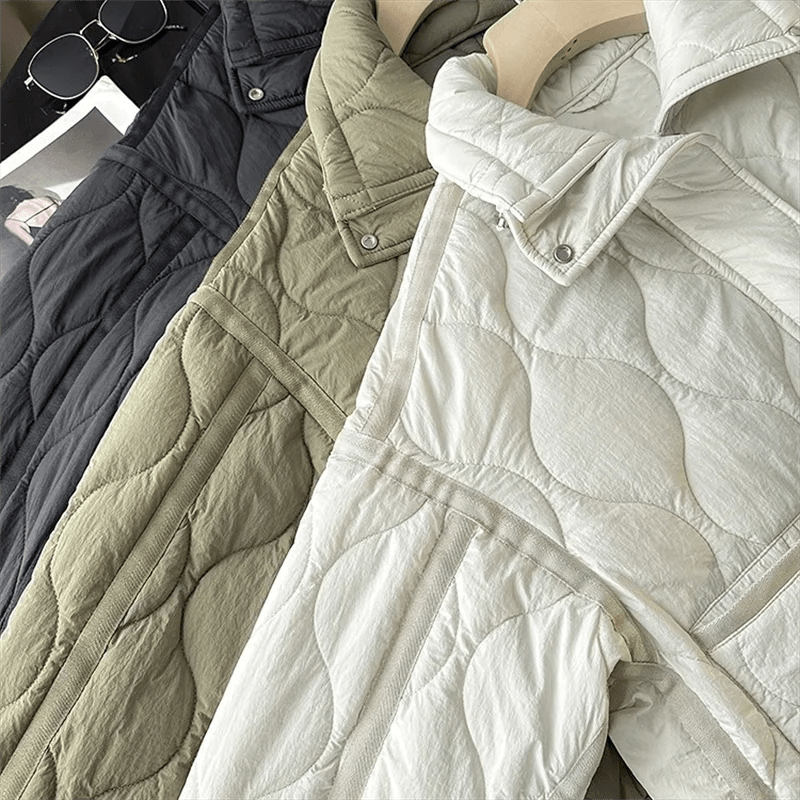 SEAME - Jessica - Women's Winter Coat with High Collar, Pockets & Loose Fit Black XS
