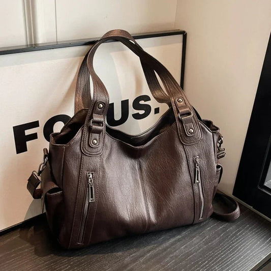 SEAME - Layla - Stylish Shoulder Bag for Women with Contrasting Colors & Spacious Design Black