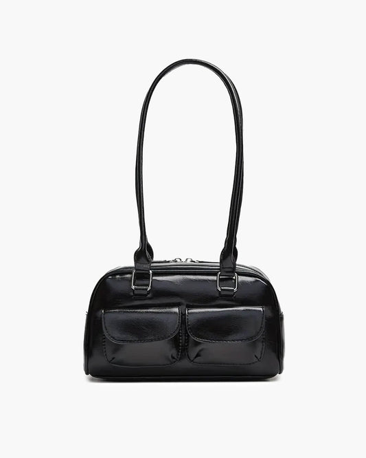 SEAME - Maelle Vegan Leather Pocket Bag Black Regular