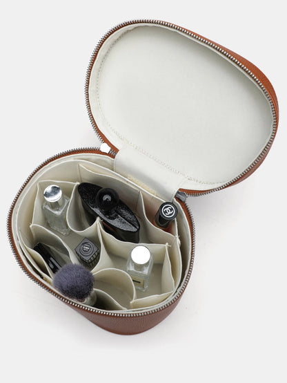 SEAME - Maricar - Travel Makeup Bag Organizer with Large Capacity & Stylish Design Brown Regular