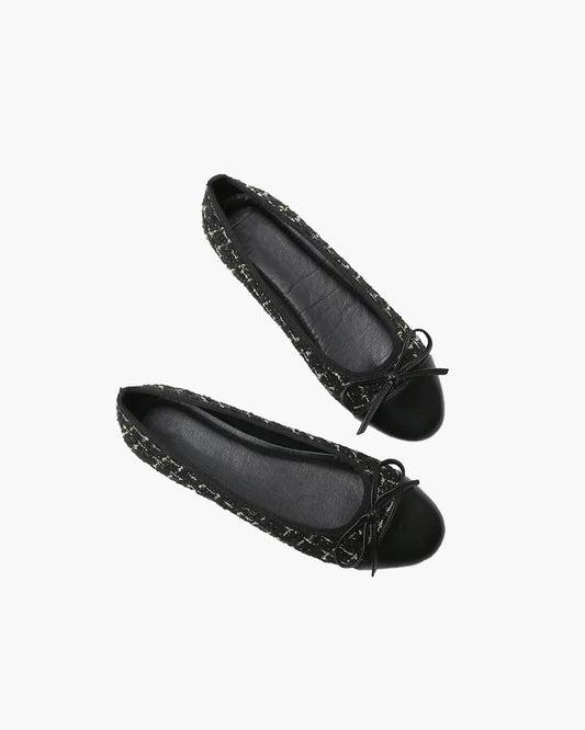 SEAME - Marina - Women's Loafers with Stylish Bow Design for Comfort and Versatility Black 35