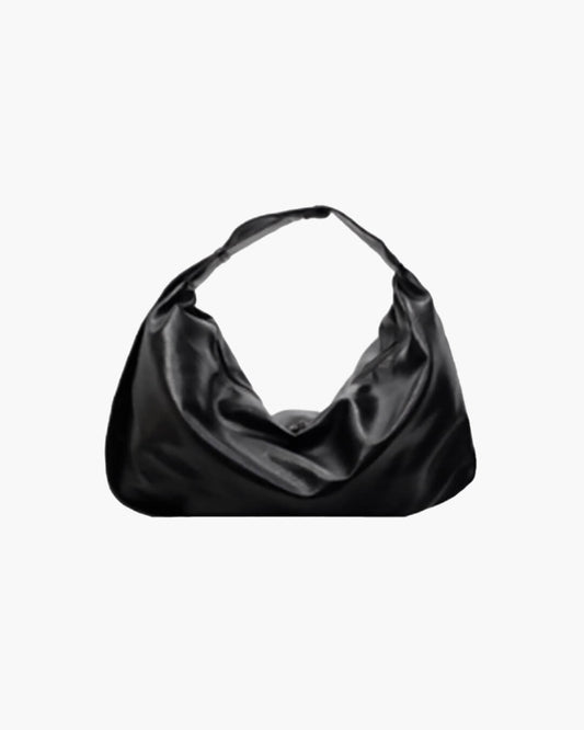 SEAME - Romy Hobo Vegan Leather Shopper Bag Black Regular