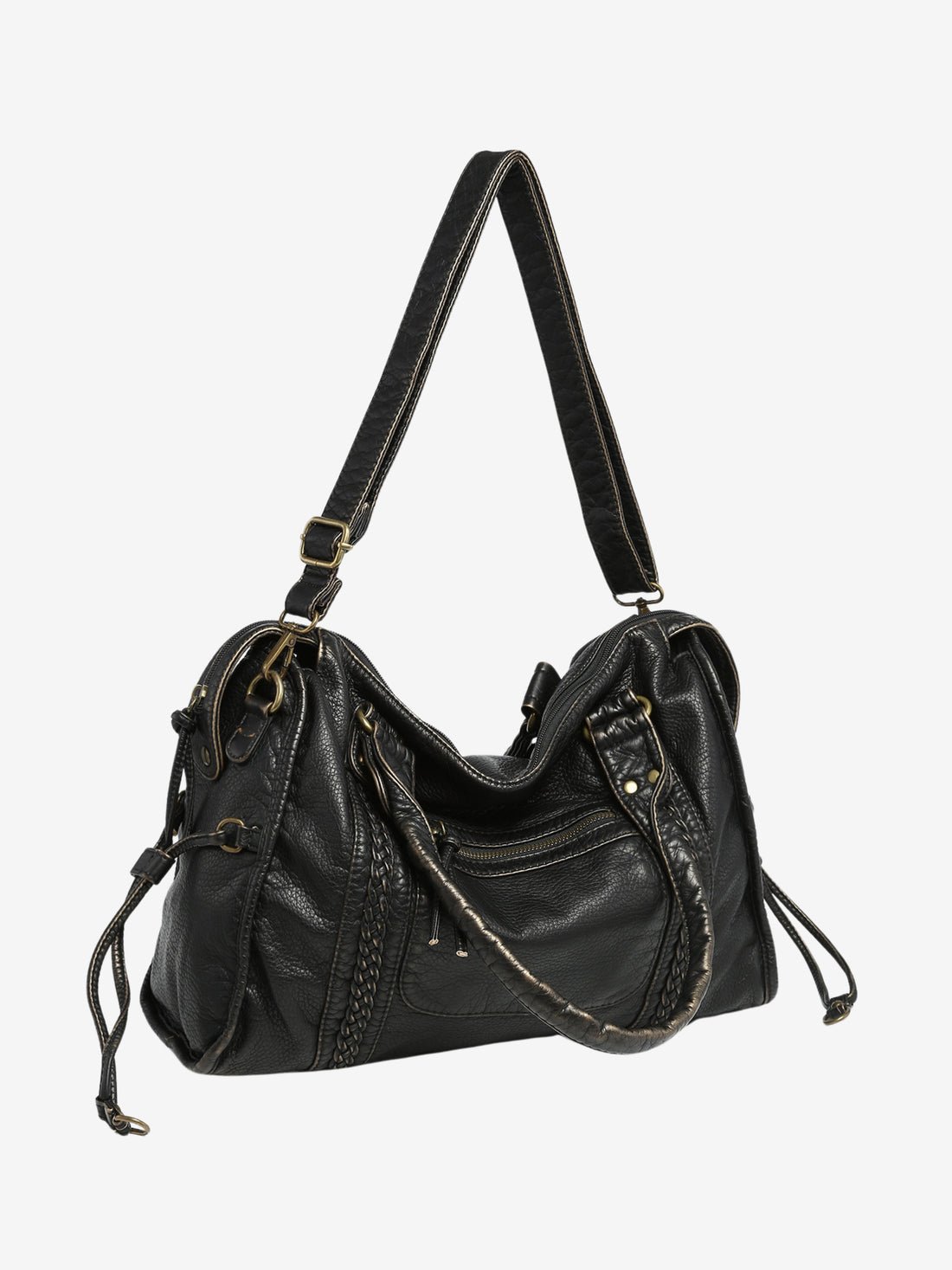 SEAME - SEAME - Black Shoulder Bag for Women in High - Quality Vegan Leather, Stylish & Versatile Default