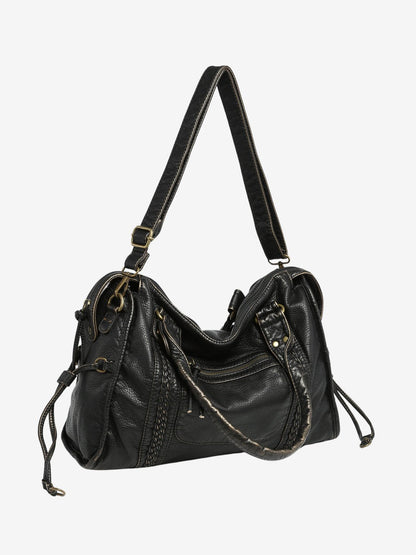 SEAME - SEAME - Black Shoulder Bag for Women in High - Quality Vegan Leather, Stylish & Versatile Default