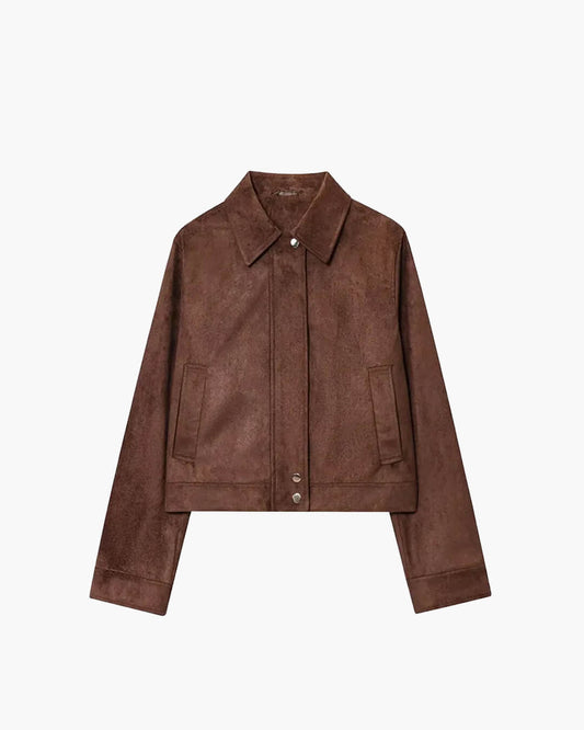 SEAME - Zoey Vegan Suede Jacket Brown XS